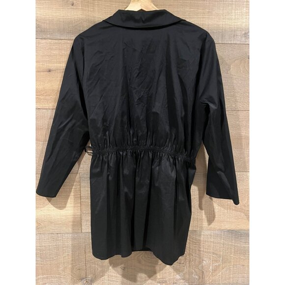 MISOOK Side Tie Poplin Shirt In Black size M NWOT - Picture 8 of 10